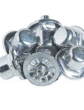 Schraubstollen (100 St.) - Argenté - unisex - Size: 13 mm