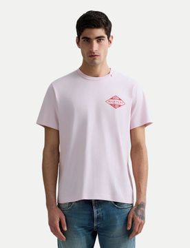 Replay T-Shirt mit Backprint Rosa L