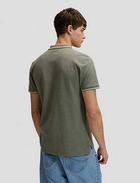 Regular Pique Polo Lichen Olive Größe S male