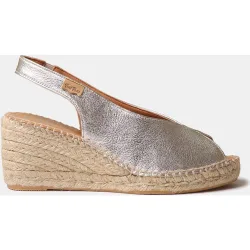 Alpargata de cuña para mujer estilo peep toe