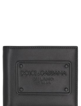 Calfskin Bifold Wallet with Raised Logo