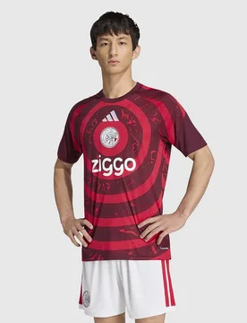 Mens AFC Ajax 2026/27 Pre Match Shirt - Rosso, rosso rosso Uomo taglia S - Adidas - FashionsVida