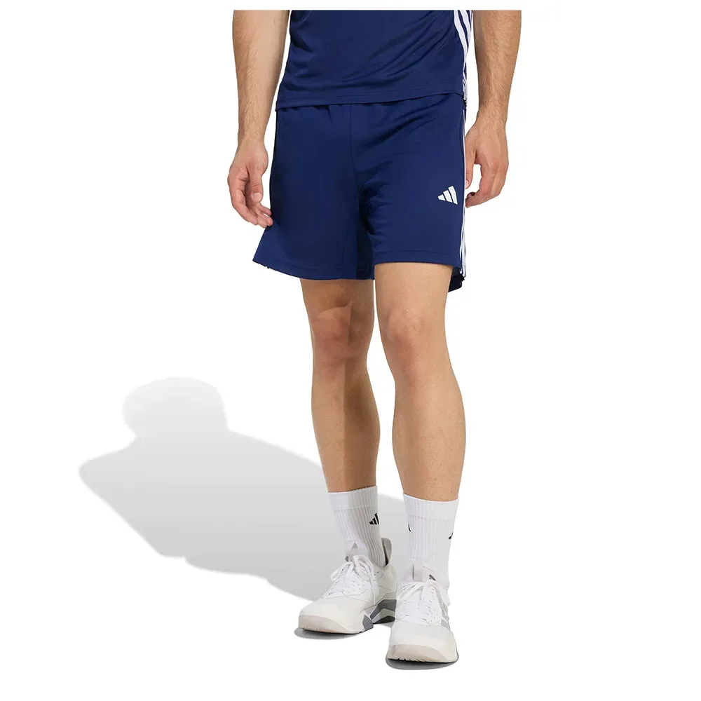 Short Workout Essentials Base 3 Stripes Pique 7´´ Dark Blue / White S - Adidas - FashionsVida