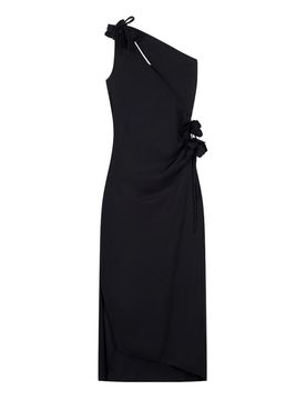 Vestito midi asimmetrico a fiori