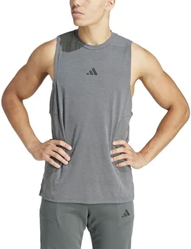 T-shirt Sans Manches Designed For Training Dgh Solid Grey XS - Adidas - FashionsVida