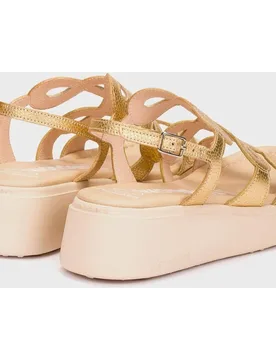 Sandalias de tiras de mujer de piel con hebilla - Wonders - FashionsVida