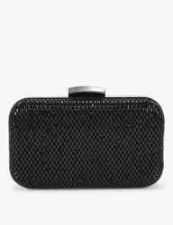 Embellished Chain Strap Clutch Bag Black female