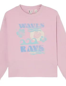 Maglietta A Maniche Lunghe Eastside Midweight Rg Pink Lavender 16 Anni - Roxy - FashionsVida