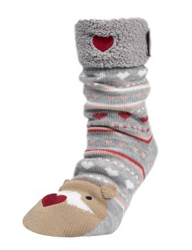 Chaussettes fourrées Jacquard gris jacquard gris 39/41