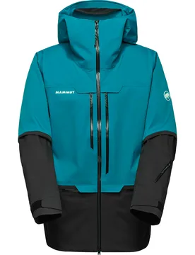 Veste de freeride - Haldigrat HS Hooded Jacket Men Deep Teal Black - Taille S - Bleu - Mammut - FashionsVida