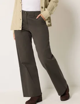 Women's Wide Leg Jeans in Chocolate Size: 10L - Chocolate - Size: 10L - M&Co - FashionsVida