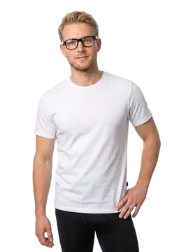 Maglietta A Maniche Corte Crewneck Lucent White L - Dockers - FashionsVida