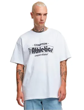 Mister T-shirt à Manches Courtes Compton Athletic Club White L