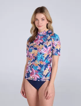 Lucie Womens Rash Vest - Green - Green - Size: 6 - Animal - FashionsVida