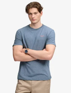 Superdry Herren Essential Gesticktes Logo T-shirt in Schmaler Passform Blue - Größe: Xxl - 29.99 - FashionsVida