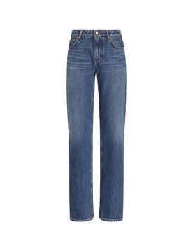 Front Button & Zip-Fastening Women's Jeans - Regular Fit Size 38