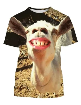 New Funny Animal Goat 3d Printing T-shirt Summer Fashion Unisex Casual Round Neck Street Style Breathable Lightweight Top - Aliexpress - FashionsVida