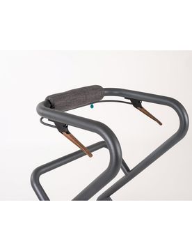 Rückenrolle für Wohnraumrollator grau