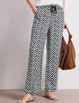 High Waist Wide Leg Hose im Loose Fit female Blau