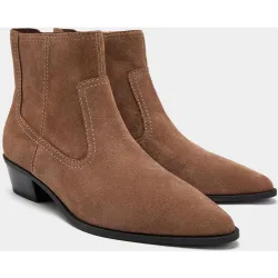 Botines elásticos de mujer en piel con cierre de cremallera y plantilla acolchada