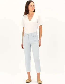 Pantalón de mujer con tiro alto de corte 7-8 - Caroll - FashionsVida