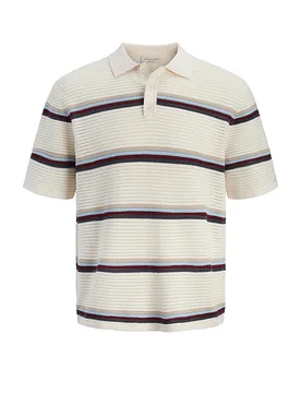 Poloshirt JORMAINE creme M herren - Jack & jones - FashionsVida