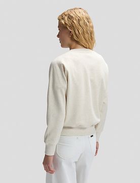 Relaxed Raglan Crew Sweatshirt Ecru Heather Größe S female