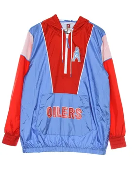Giacca a Vento Infilabile Uomo Nfl Highlight Reel Windbreaker Houoil Light Blue - Mitchell & Ness - FashionsVida