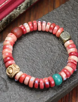 Tibetan-style abacus bead original , vintage camel agate accessory, unisex bone bracelet - Aliexpress - FashionsVida