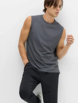 Supersoft Athleisure Tank Top Black male - Goodmove - FashionsVida