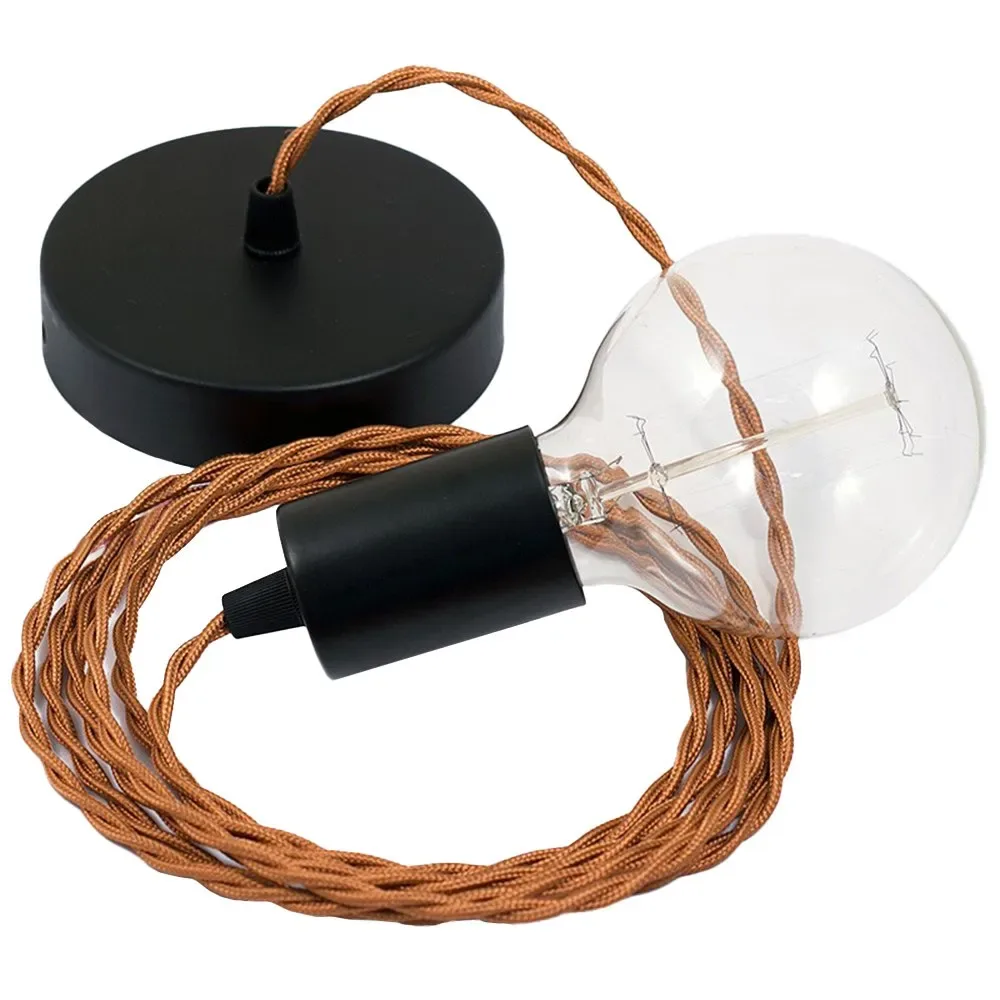 Cables Suspension Luminaire Tm22 2 M Whiskey / Black One Size - Creative - FashionsVida