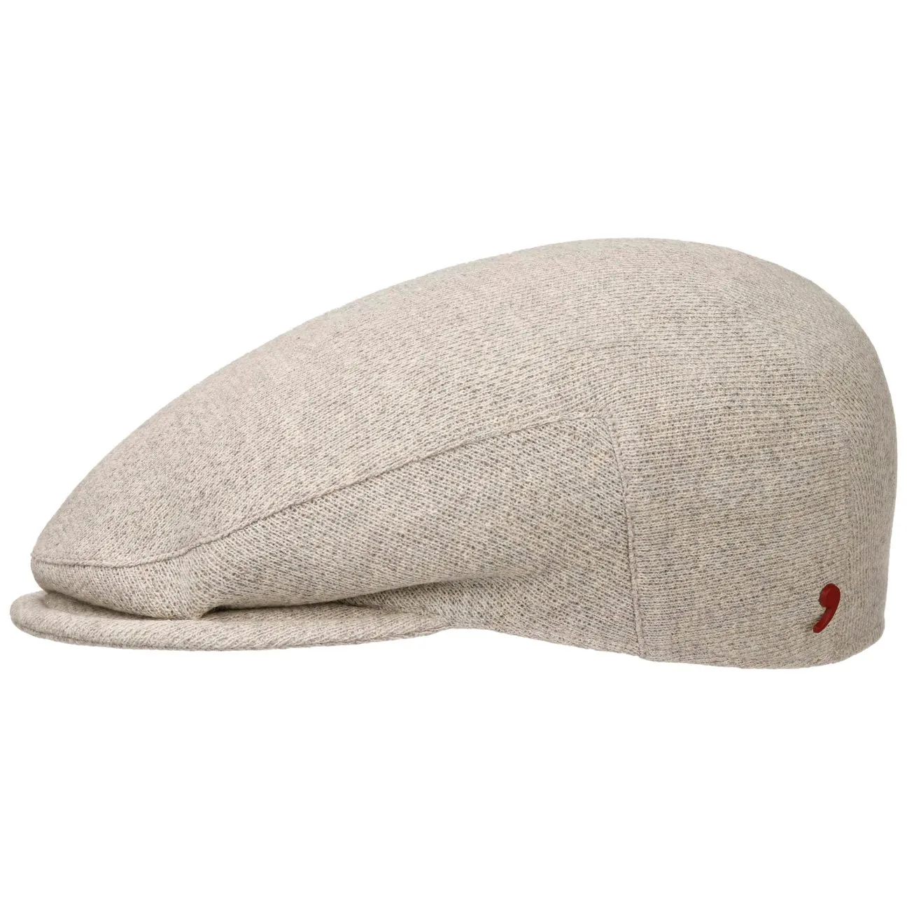 Cotton Knit Flat Cap by Alfonso DEste - beige - Size: M (56-57 cm) - Alfonso D´Este - FashionsVida