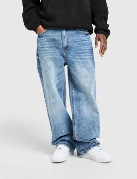 Mens Jeans Core Baggy - Blu, blu blu Uomo taglia XS - Supply & Demand - FashionsVida
