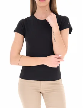 T-shirt girocollo NERO M - Tommy hilfiger - FashionsVida