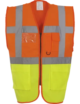 Gilet de travail RETRO multipoches jaune orange Orange XXL - Yoko - FashionsVida