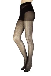 Women's 1 Pair All Over Sparkle Tights Black/Silver S-M - Black - Size: Small