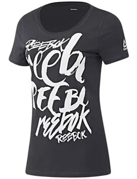 T-Shirt Super Scripty Eu S;Eu Xs;Eu Xxs Female - Reebok Sport - FashionsVida