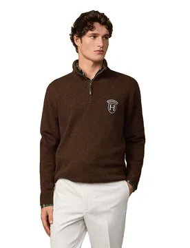 Pull Heritage Peaks Dark Brown L - Hackett - FashionsVida