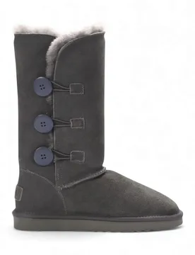 Womens Sheepskin Suede Winter Calf Willow Boots - - Size: 4 - Infinity - FashionsVida