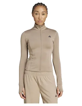 Sweat-shirt à Zip Optime Essentials Chalky Brown L - Adidas - FashionsVida