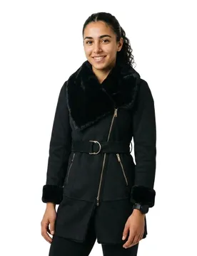 Manteau Shearling Black S
