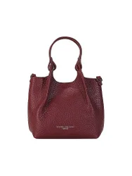 Borsa in pelle - Hobo Bag DUA Small rosso scuro