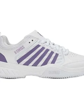 Court Express 2 Clay Shoes White / Purple Haze / Neon Lavender UK 6 - K-swiss - FashionsVida