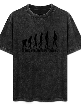 Evolution stop following me funny T-Shirt - Aliexpress - FashionsVida
