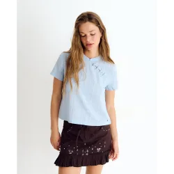 Brownie - Blusa de mujer con lazos