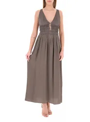 Abito in viscosa LIU JEANS VERDE MILITARE 44