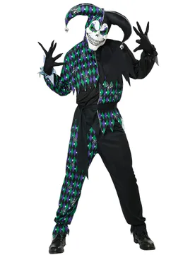 Horror-Clown-Kostüm für Erwachsene, Deluxe - KARNEVAL-MEGASTORE - FashionsVida