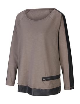 Heine Camiseta taupe / negro