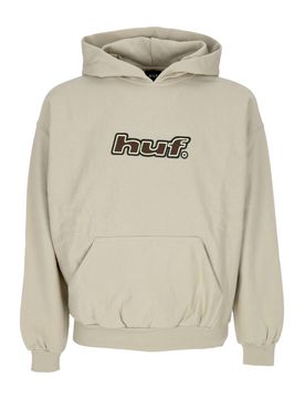 Felpa Cappuccio Uomo Logo Applique Hooded Fleece Putty