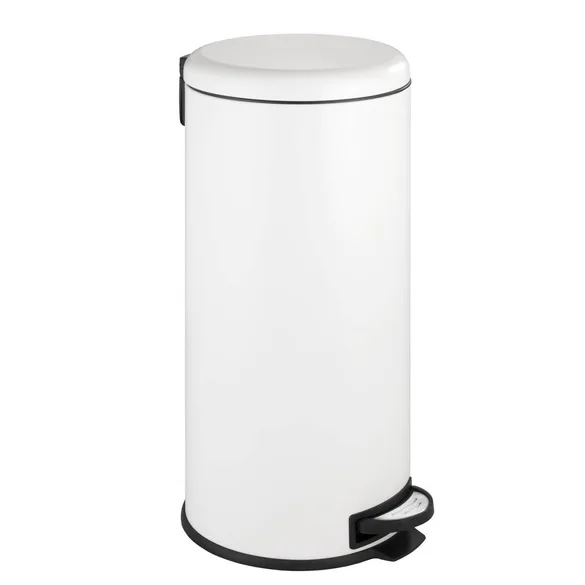 Treteimer Mod. Leman Easy Close Weiß 30 L, mit herausnehmbarem Einsatz - WENKO - FashionsVida